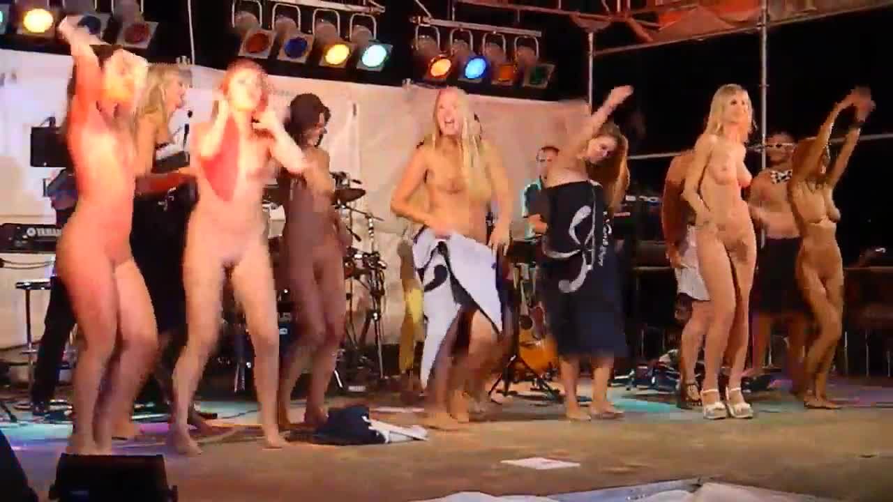 Girls dance nude on stage picture